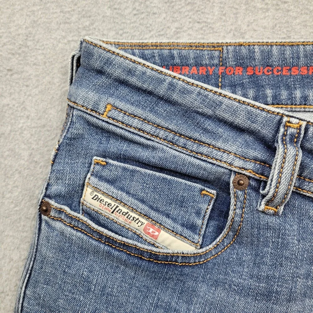 Diesel 1979 Sleenker Jeans Mens 31x32 Blue Skinny Fit Low Waist A03594-09C01